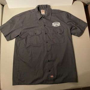 Dickies Shirt with Two Roads Brewing stitched logo
